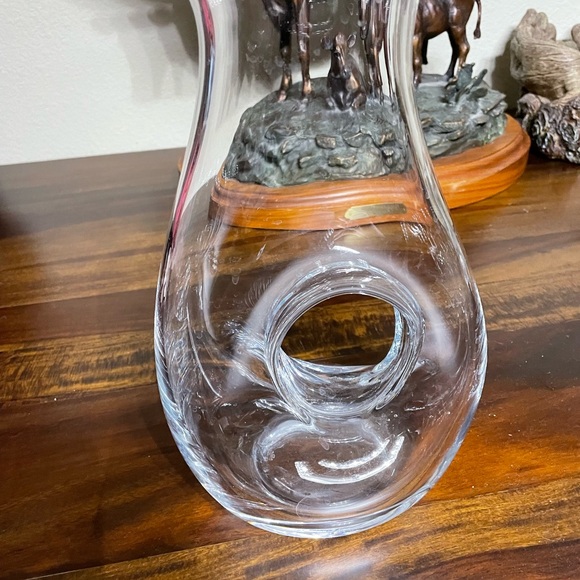 Glass Vase or Pitcher with Unique Handle - Picture 7 of 11